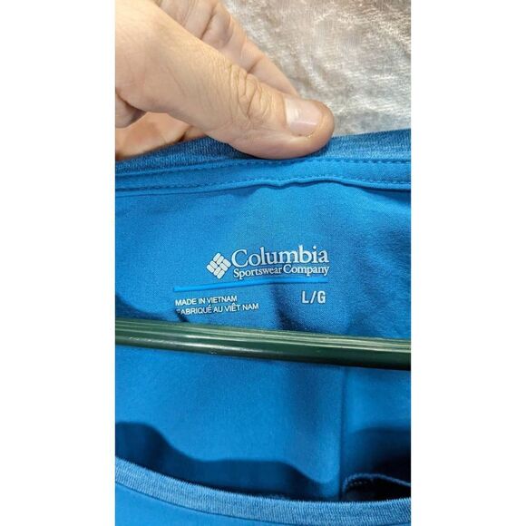 Columbia Blue Athletic Dress OmniShade Pullover Pockets L Large - Picture 4 of 9